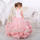 Ошатне бальне плаття для дівчинки "Облако" пудра, фото 3