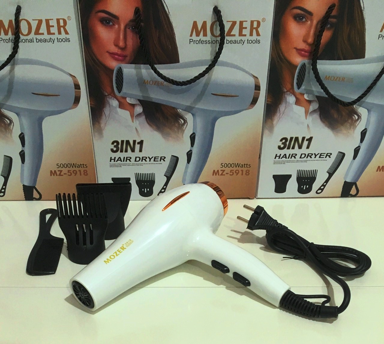 Фен для укладання волосся Mozer 5000wat/3 B 1 MZ-5918