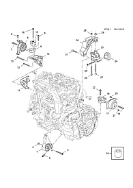 Кронштейн лівої подушки двигуна GM 24459794 Z19DT Z19DTL Z19DTH OPEL Astra-H Zafira B& 1.4 1.7 Meriva-B