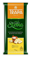 Шоколад белый без сахара и без глютена Trapa Stevia 75г Испания