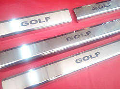 Накладки на пороги преміум Volkswagen Golf 7