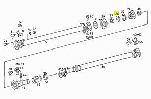 Стопорне кільце підшипника Mercedes 508D 608D N912009072200 Mercedes-Benz