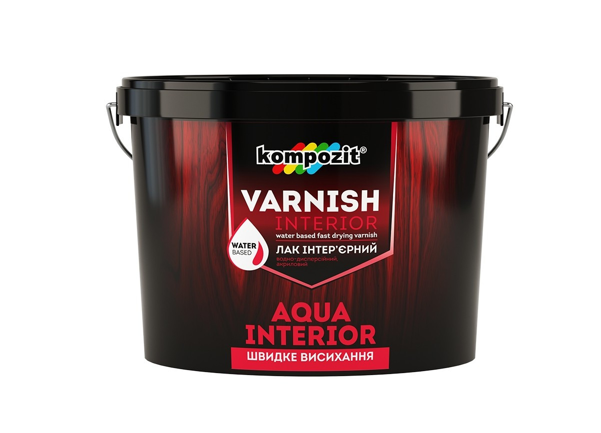 Лак інтер'єрний Kompozit Aqua INTERIOR матовий 10 л