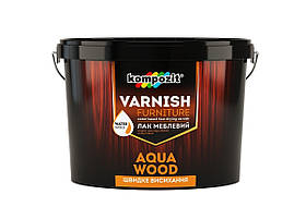 Лак меблевий Kompozit Aqua WOOD матовий 2.5 л