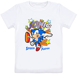 Дитяча футболка Sonic "Speed player" (біла)