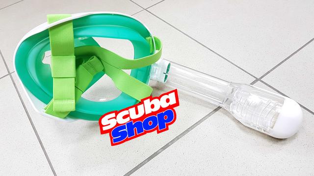 Повна маска Scuba Creative для снорклінга (колір зелений)