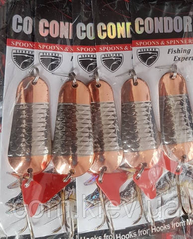 Блешня. що коливається (колебалка) 18 г / 60  мм Condor Copper/Silver, фото 1