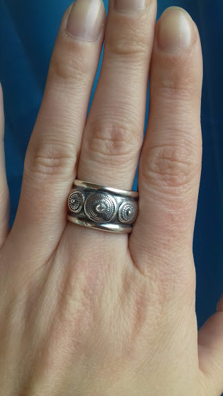 Широке срібне кільце, фото 1