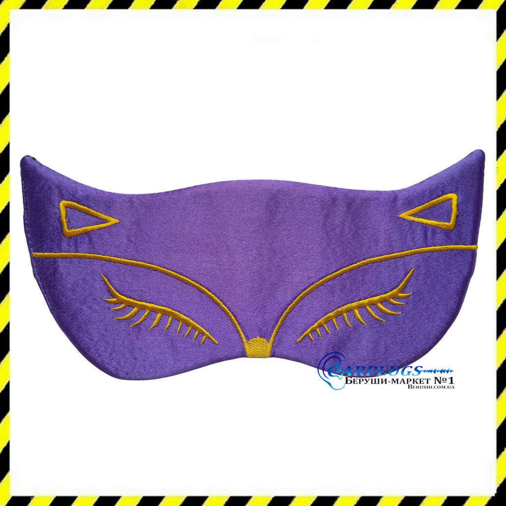 Маска для сну Silenta Cat (кріп-сатин), purple