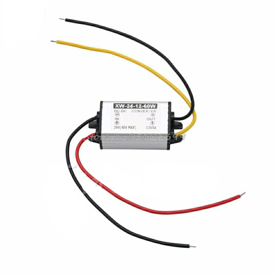 Перетворювач 24V DC 12V 5A 60W інвертор автомобільний для вантажних автомобілів, фото 1