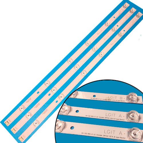 3x LED-планка підсвітки РК 32 590 мм LG Innotek DRT 3.0 32