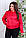 Жіноча стьобана куртка PLUS Size, арт 310, колір червона, фото 7