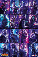 Постер плакат "Мстители: Война Бесконечности (Герои) / Avengers: Infinity War (Heroes)" 61x91.5см (ps-00752)