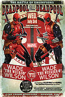 Постер плакат "Дэдпул / Deadpool (Wade vs Wade)" 61x91.5см (ps-00337)