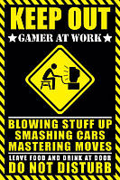 Постер плакат "Геймер На Работе / Gamer At Work" 61x91.5см (ps-00310)