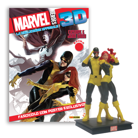 Мініатюрна фігура Герої Marvel 3D Спецвипуск №7 Циклоп і Джин Грей (Сentauria) масштаб 1:16