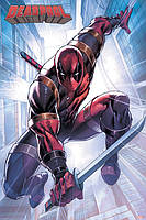 Постер плакат "Дэдпул / Deadpool (Action Pose)" 61x91.5см (ps-00243)