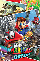 Постер плакат "Супер Марио (Коллаж) / Super Mario Odyssey (Collage)" 61x91.5см (ps-00236)