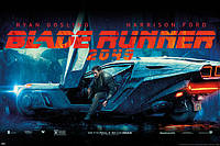 Постер плакат "Бегущий По Лезвию 2049 (Летающий Автомобиль) / Blade Runner 2049 (Flying Car)" 91.5x61см