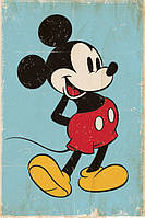 Постер плакат "Микки Маус (Ретро) / Mickey Mouse (Retro)" 61x91.5см (ps-00158)