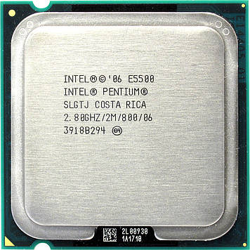 Процесор Intel Pentium Dual-Core E5500 2.80GHz/2M/800 (SLGTJ) s775, tray