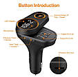 ФМ блютус модулятор слайдер + гучний зв'язок / вільні руки + зарядний 2хUSB + microSD, фото 7