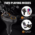 ФМ блютус модулятор слайдер + гучний зв'язок / вільні руки + зарядний 2хUSB + microSD, фото 6