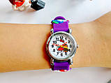 Дитячі наручні годинники Hello Kitty (хэлоу кіті) на силіконовому ремінці, корпус хром, фіолетовий, фото 5