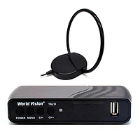 Комплект цифрового ТВ: Ресивер World Vision T62D + Антенна Eurosky ES-008 Omega (0046-0322)