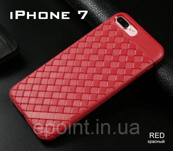 Захисний бампер надтонкий, чохол, накладка для iPhone 7, колір червоний