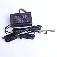 Электронный термометр двойной 4-28v с выносным датчиком -20 +110 Красный (без подстройки)