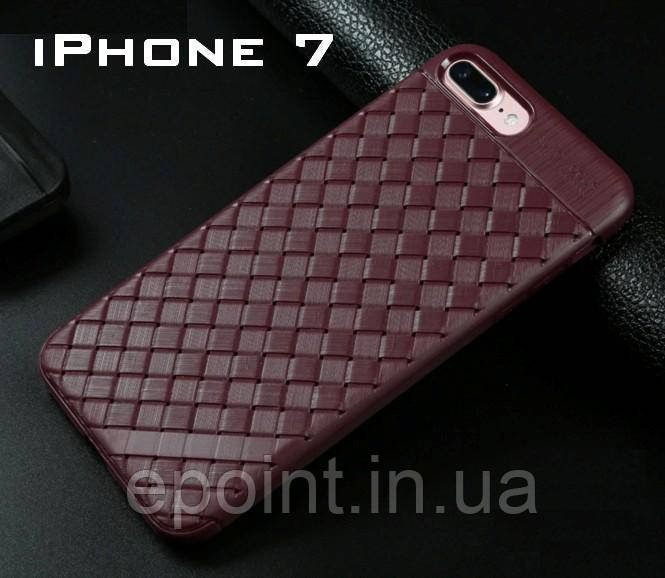 Захисний бампер надтонкий, чохол, накладка для iPhone 7, колір бордовий