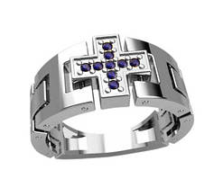 Кільце срібне православне Хрест