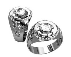 Кільце срібне православне Хрест