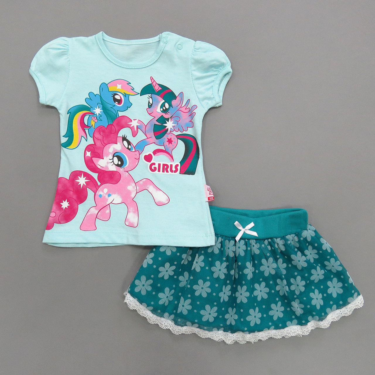Літній костюм My Little Pony для дівчинки. 68, 74 см