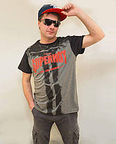 Футболка чоловіча з коротким рукавом і принтом Super Hot від M до XXL, фото 5