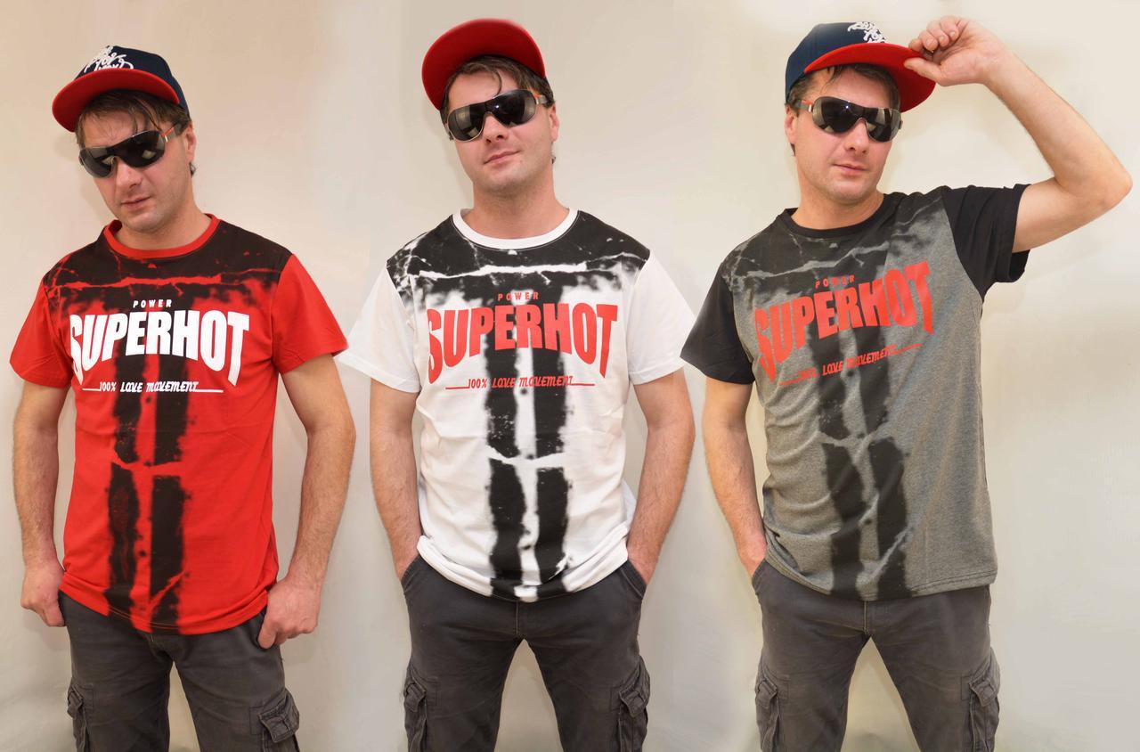 Футболка чоловіча з коротким рукавом і принтом Super Hot від M до XXL
