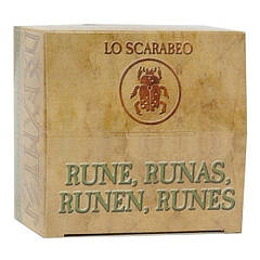 Руни Lo Scarabeo з Гірського Кришталю, з мішечком, в подарунковій коробці