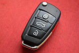 Викидний ключ Audi 3+1 кнопки Америка без електроніки, фото 2