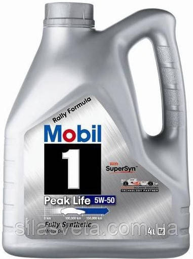 Автомобільна моторна олива синтетична "Mobil" (Mobil 1 TM) (5W-50)(4L)