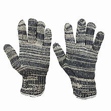 Трикотажні робочі рукавички без протектора в'язані сірі