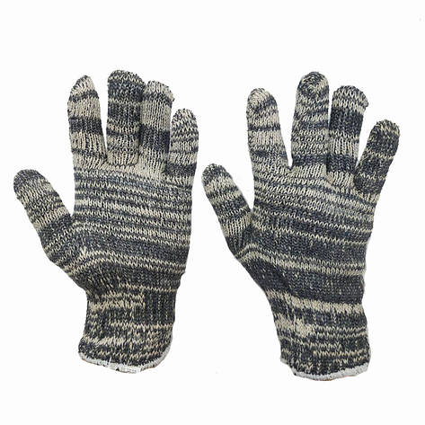 Трикотажні робочі рукавички без протектора в'язані сірі, фото 2