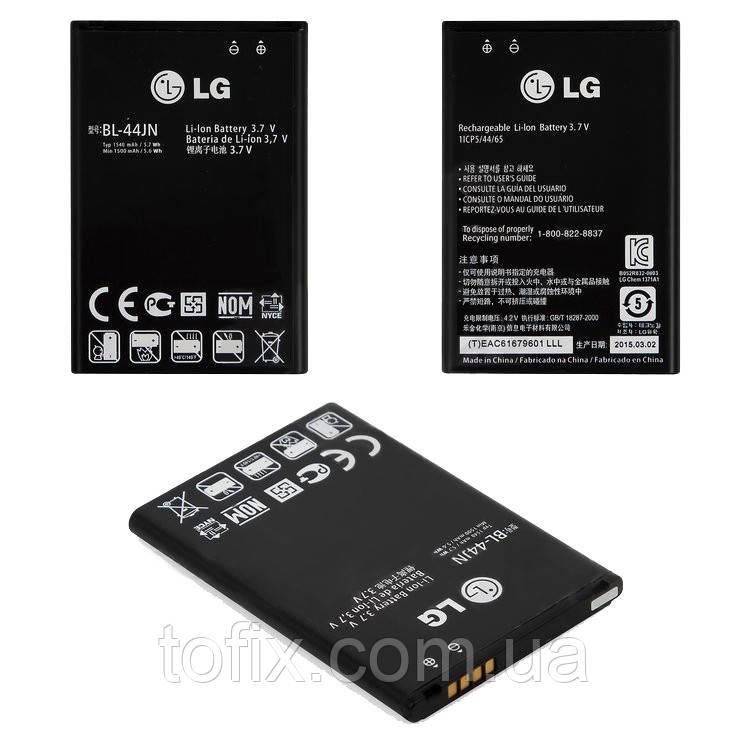 Батарея (акб, акумулятор) BL-44JN для LG Optimus Link P690, 1500 mAh, оригінал