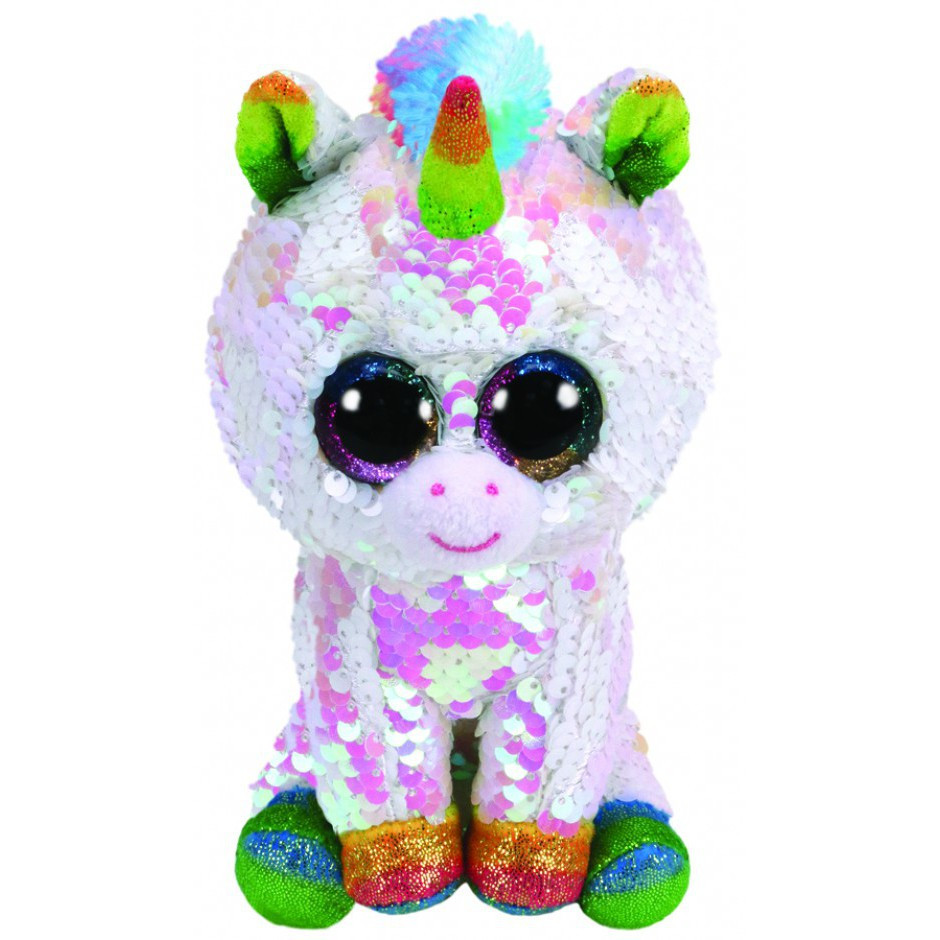 TY FLIPPABLES 36669 Білий єдиноріг "PIXY" 15см