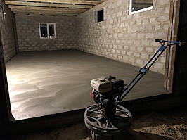 Полы в гараже с затиранием вертолётом, Кировское