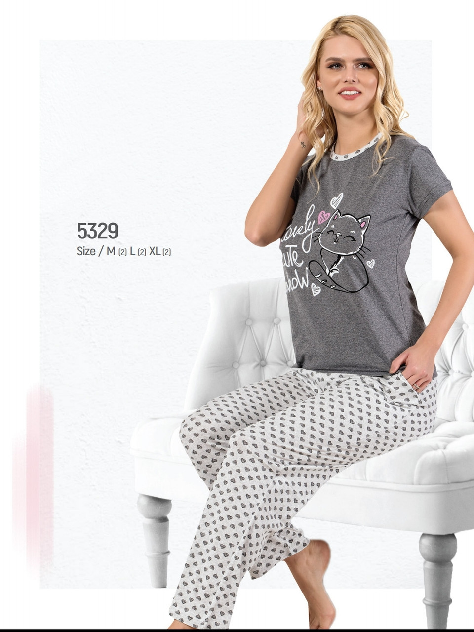 Женская пижама летняя L Fawn 5329 хлопок: продажа, цена в Никополе ...
