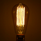 Лампа розжарювання ретро Едісона 40 Вт E27 ST64 Amber бурштинове тонування, фото 2