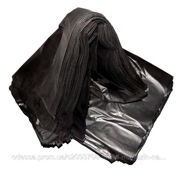 Мішок поліетилен щільний чорний 130 см*80 см, фото 1