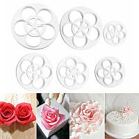 Вирубка для мастики Троянда велика, набір 6шт