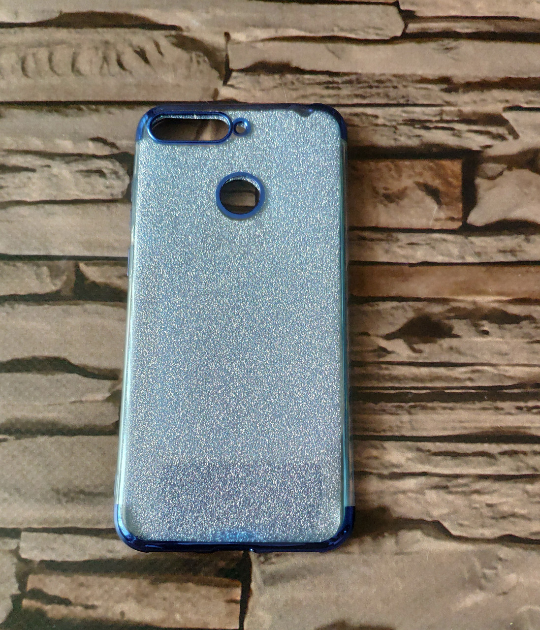 Чохол блискучий для Huawei Y6 Prime 2018 Синій обідок